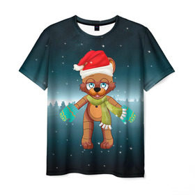 Мужская футболка 3D с принтом Five Nights At Freddy`s в Новосибирске, 100% полиэфир | прямой крой, круглый вырез горловины, длина до линии бедер | fnaf | freddy | бонни | медведь | мишка | фнаф | фокси | фредди