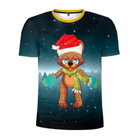 Мужская футболка 3D спортивная с принтом Five Nights At Freddy`s в Новосибирске, 100% полиэстер с улучшенными характеристиками | приталенный силуэт, круглая горловина, широкие плечи, сужается к линии бедра | fnaf | freddy | бонни | медведь | мишка | фнаф | фокси | фредди