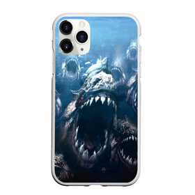 Чехол для iPhone 11 Pro матовый с принтом Голодные пираньи в Новосибирске, Силикон |  | еда | зубы | клыки | кровь | людоед | монстр | пираньи | пиранья | рыбы | ужас | хищник | челюсти | чудовище