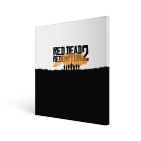 Холст квадратный с принтом Red Dead Redemption 2 в Новосибирске, 100% ПВХ |  | rdr | rdr2 | red dead redemption 2 | rockstar | дикий запад | ковбои