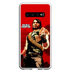 Чехол для Samsung Galaxy S10 с принтом Red Dead Redemption в Новосибирске, Силикон | Область печати: задняя сторона чехла, без боковых панелей | rdr | rdr2 | red dead redemption 2 | rockstar | дикий запад | ковбои