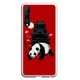 Чехол для Honor P30 с принтом Panda Warrior в Новосибирске, Силикон | Область печати: задняя сторона чехла, без боковых панелей | Тематика изображения на принте: japan | panda | панда