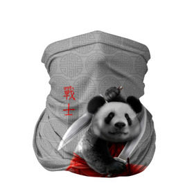 Бандана-труба 3D с принтом Master Panda в Новосибирске, 100% полиэстер, ткань с особыми свойствами — Activecool | плотность 150‒180 г/м2; хорошо тянется, но сохраняет форму | Тематика изображения на принте: ninja | panda | ниндзя | панда