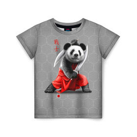 Детская футболка 3D с принтом Master Panda в Новосибирске, 100% гипоаллергенный полиэфир | прямой крой, круглый вырез горловины, длина до линии бедер, чуть спущенное плечо, ткань немного тянется | ninja | panda | ниндзя | панда