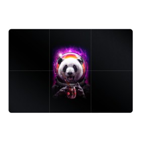Магнитный плакат 3Х2 с принтом Panda Cosmonaut в Новосибирске, Полимерный материал с магнитным слоем | 6 деталей размером 9*9 см | bear | galaxy | panda | space | star | астронавт | галактика | звезда | космонавт | космос | медведь | панда