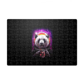 Пазл магнитный 126 элементов с принтом Panda Cosmonaut в Новосибирске, полимерный материал с магнитным слоем | 126 деталей, размер изделия —  180*270 мм | bear | galaxy | panda | space | star | астронавт | галактика | звезда | космонавт | космос | медведь | панда