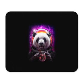 Коврик прямоугольный с принтом Panda Cosmonaut в Новосибирске, натуральный каучук | размер 230 х 185 мм; запечатка лицевой стороны | bear | galaxy | panda | space | star | астронавт | галактика | звезда | космонавт | космос | медведь | панда