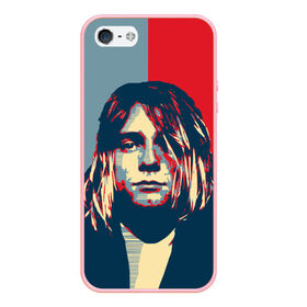Чехол для iPhone 5/5S матовый с принтом Kurt Cobain в Новосибирске, Силикон | Область печати: задняя сторона чехла, без боковых панелей | curt | hope | kobain | nirvana | кобейн | курт | нирвана