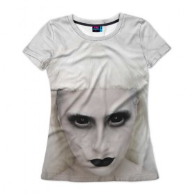 Женская футболка 3D с принтом Black Eyes в Новосибирске, 100% полиэфир ( синтетическое хлопкоподобное полотно) | прямой крой, круглый вырез горловины, длина до линии бедер | die antwoord