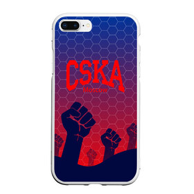 Чехол для iPhone 7Plus/8 Plus матовый с принтом CSKA Msk в Новосибирске, Силикон | Область печати: задняя сторона чехла, без боковых панелей | moscow | москва | цска