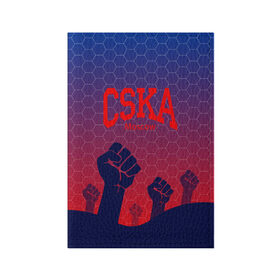 Обложка для паспорта матовая кожа с принтом CSKA Msk в Новосибирске, натуральная матовая кожа | размер 19,3 х 13,7 см; прозрачные пластиковые крепления | moscow | москва | цска