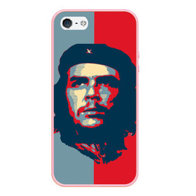 Чехол для iPhone 5/5S матовый с принтом Che Guevara в Новосибирске, Силикон | Область печати: задняя сторона чехла, без боковых панелей | че гевара