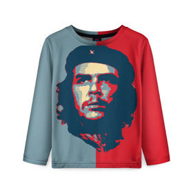 Детский лонгслив 3D с принтом Che Guevara в Новосибирске, 100% полиэстер | длинные рукава, круглый вырез горловины, полуприлегающий силуэт
 | Тематика изображения на принте: че гевара