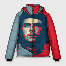 Мужская зимняя куртка 3D с принтом Che Guevara в Новосибирске, верх — 100% полиэстер; подкладка — 100% полиэстер; утеплитель — 100% полиэстер | длина ниже бедра, свободный силуэт Оверсайз. Есть воротник-стойка, отстегивающийся капюшон и ветрозащитная планка. 

Боковые карманы с листочкой на кнопках и внутренний карман на молнии. | че гевара