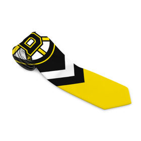 Галстук 3D с принтом Boston Bruins в Новосибирске, 100% полиэстер | Длина 148 см; Плотность 150-180 г/м2 | america | canada | hockey | nhl | usa | америка | бостон | брюинз | канада | лед | нхл | сша | хоккей