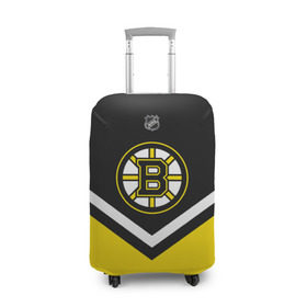Чехол для чемодана 3D с принтом Boston Bruins в Новосибирске, 86% полиэфир, 14% спандекс | двустороннее нанесение принта, прорези для ручек и колес | america | canada | hockey | nhl | usa | америка | бостон | брюинз | канада | лед | нхл | сша | хоккей