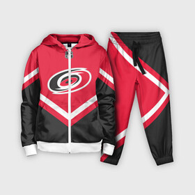 Детский костюм 3D с принтом Carolina Hurricanes в Новосибирске,  |  | america | canada | hockey | nhl | usa | америка | канада | каролина | лед | нхл | сша | харрикейнз | хоккей