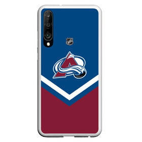 Чехол для Honor P30 с принтом Colorado Avalanche в Новосибирске, Силикон | Область печати: задняя сторона чехла, без боковых панелей | america | canada | hockey | nhl | usa | америка | канада | колорадо | лед | нхл | сша | хоккей | эвеланш