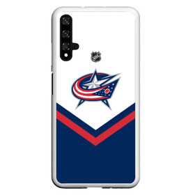 Чехол для Honor 20 с принтом Columbus Blue Jackets в Новосибирске, Силикон | Область печати: задняя сторона чехла, без боковых панелей | america | canada | hockey | nhl | usa | америка | блю | джекетс | канада | коламбус | лед | нхл | сша | хоккей