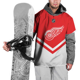 Накидка на куртку 3D с принтом Detroit Red Wings в Новосибирске, 100% полиэстер |  | Тематика изображения на принте: america | canada | hockey | nhl | usa | америка | детройт | канада | лед | нхл | ред | сша | уингз | хоккей