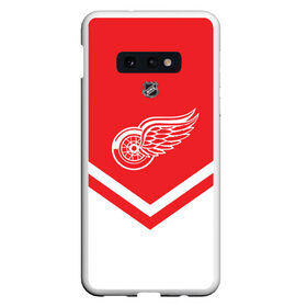 Чехол для Samsung S10E с принтом Detroit Red Wings в Новосибирске, Силикон | Область печати: задняя сторона чехла, без боковых панелей | america | canada | hockey | nhl | usa | америка | детройт | канада | лед | нхл | ред | сша | уингз | хоккей