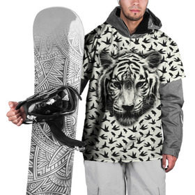 Накидка на куртку 3D с принтом Tiger Dreams в Новосибирске, 100% полиэстер |  | Тематика изображения на принте: bird | cat | dream | fly | tiger | кис | кот | кошка | мечте | мяу | полет | птица | тигр