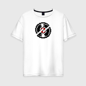 Женская футболка хлопок Oversize с принтом Dave Striders logo в Новосибирске, 100% хлопок | свободный крой, круглый ворот, спущенный рукав, длина до линии бедер
 | homestuck | strider | t shirt_logo | дейв_страйдер | страйдер | хоумстак