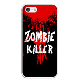 Чехол для iPhone 5/5S матовый с принтом Zombie Killer в Новосибирске, Силикон | Область печати: задняя сторона чехла, без боковых панелей | blood | dark | killer | monster | zombie | зомби | кровь | монстр | нечисть