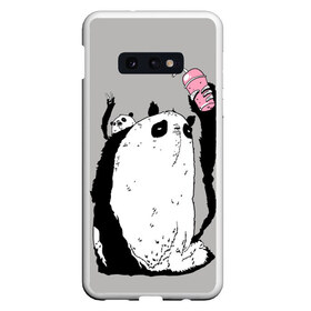 Чехол для Samsung S10E с принтом panda в Новосибирске, Силикон | Область печати: задняя сторона чехла, без боковых панелей | dd | drop dead | dropdead | panda