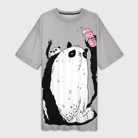 Платье-футболка 3D с принтом panda в Новосибирске,  |  | dd | drop dead | dropdead | panda
