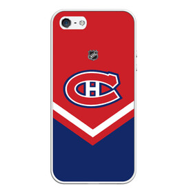 Чехол для iPhone 5/5S матовый с принтом Montreal Canadiens в Новосибирске, Силикон | Область печати: задняя сторона чехла, без боковых панелей | america | canada | hockey | nhl | usa | америка | канада | канадиенс | лед | монреаль | нхл | сша | хоккей