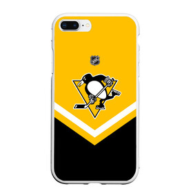 Чехол для iPhone 7Plus/8 Plus матовый с принтом Pittsburgh Penguins в Новосибирске, Силикон | Область печати: задняя сторона чехла, без боковых панелей | Тематика изображения на принте: america | canada | hockey | nhl | usa | америка | канада | лед | нхл | пингвинз | питтсбург | сша | хоккей