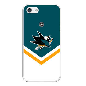 Чехол для iPhone 5/5S матовый с принтом San Jose Sharks в Новосибирске, Силикон | Область печати: задняя сторона чехла, без боковых панелей | america | canada | hockey | nhl | usa | акула | америка | канада | лед | нхл | сан хосе | сша | хоккей | шаркс