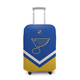 Чехол для чемодана 3D с принтом St. Louis Blues в Новосибирске, 86% полиэфир, 14% спандекс | двустороннее нанесение принта, прорези для ручек и колес | america | canada | hockey | nhl | usa | америка | блюз | канада | лед | нхл | сент луис | сша | хоккей