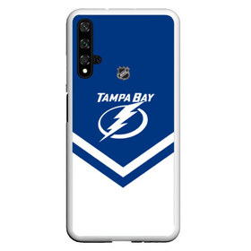 Чехол для Honor 20 с принтом Tampa Bay Lightning в Новосибирске, Силикон | Область печати: задняя сторона чехла, без боковых панелей | america | canada | hockey | nhl | usa | америка | бэй | канада | лайтнинг | лед | нхл | сша | тампа | хоккей