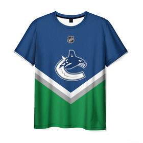 Мужская футболка 3D с принтом Vancouver Canucks в Новосибирске, 100% полиэфир | прямой крой, круглый вырез горловины, длина до линии бедер | Тематика изображения на принте: america | canada | hockey | nhl | usa | америка | ванкувер | канада | кэнакс | лед | нхл | сша | хоккей
