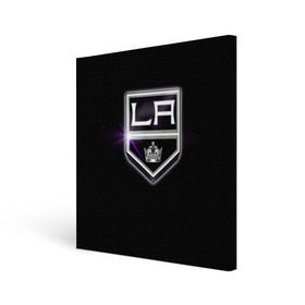 Холст квадратный с принтом Los Angeles Kings в Новосибирске, 100% ПВХ |  | hockey | kings | los angeles | nhl | корона | нхл | хоккеист | хоккей