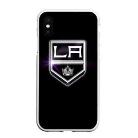 Чехол для iPhone XS Max матовый с принтом Los Angeles Kings в Новосибирске, Силикон | Область печати: задняя сторона чехла, без боковых панелей | hockey | kings | los angeles | nhl | корона | нхл | хоккеист | хоккей