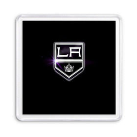 Магнит 55*55 с принтом Los Angeles Kings в Новосибирске, Пластик | Размер: 65*65 мм; Размер печати: 55*55 мм | hockey | kings | los angeles | nhl | корона | нхл | хоккеист | хоккей