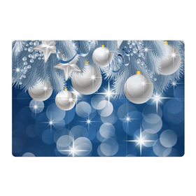 Магнитный плакат 3Х2 с принтом Новогодний узор в Новосибирске, Полимерный материал с магнитным слоем | 6 деталей размером 9*9 см | Тематика изображения на принте: happy new year | блеск | ёлка | зима | игрушки. праздник | конфетти | новый год | подарки | снег