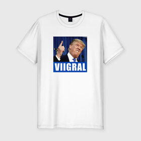 Мужская футболка премиум с принтом Трамп 1 в Новосибирске, 92% хлопок, 8% лайкра | приталенный силуэт, круглый вырез ворота, длина до линии бедра, короткий рукав | america | donald | trump | usa | америка | дональд | трамп