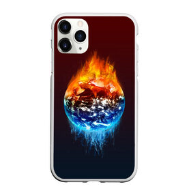 Чехол для iPhone 11 Pro матовый с принтом Огонь против воды в Новосибирске, Силикон |  | battle | fire | galaxy | planet | space | water | битва | вода | галактика | земля | космос | огонь | пламя | планета