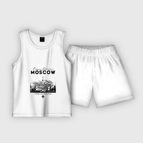 Детская пижама с шортами хлопок с принтом Москва, ВДНХ в Новосибирске,  |  | 