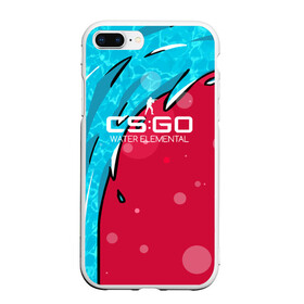 Чехол для iPhone 7Plus/8 Plus матовый с принтом csgo - Water Elemental glock-18 style (Водяной) в Новосибирске, Силикон | Область печати: задняя сторона чехла, без боковых панелей | cs | csgo | dragon | elemental | tatoo | water | водяной | го | кс