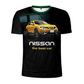 Мужская футболка 3D спортивная с принтом Nissan the best car в Новосибирске, 100% полиэстер с улучшенными характеристиками | приталенный силуэт, круглая горловина, широкие плечи, сужается к линии бедра | nissan | авто | автомобиль | водитель | машина | ниссан | тачка