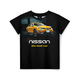 Детская футболка 3D с принтом Nissan the best car в Новосибирске, 100% гипоаллергенный полиэфир | прямой крой, круглый вырез горловины, длина до линии бедер, чуть спущенное плечо, ткань немного тянется | nissan | авто | автомобиль | водитель | машина | ниссан | тачка