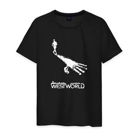 Мужская футболка хлопок с принтом Мир дикого запада 1 в Новосибирске, 100% хлопок | прямой крой, круглый вырез горловины, длина до линии бедер, слегка спущенное плечо. | 