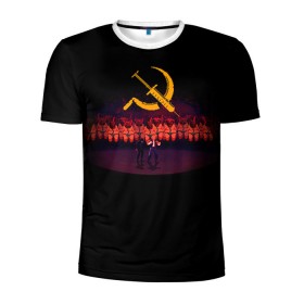 Мужская футболка 3D спортивная с принтом Mother russia bleeds 2 в Новосибирске, 100% полиэстер с улучшенными характеристиками | приталенный силуэт, круглая горловина, широкие плечи, сужается к линии бедра | indie | mother russia bleeds | игра | игры | инди