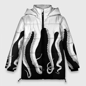 Женская зимняя куртка 3D с принтом Octopus в Новосибирске, верх — 100% полиэстер; подкладка — 100% полиэстер; утеплитель — 100% полиэстер | длина ниже бедра, силуэт Оверсайз. Есть воротник-стойка, отстегивающийся капюшон и ветрозащитная планка. 

Боковые карманы с листочкой на кнопках и внутренний карман на молнии | octopus