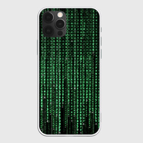 Чехол для iPhone 12 Pro с принтом Матрица в Новосибирске, силикон | область печати: задняя сторона чехла, без боковых панелей | атака | буквы | виртуальный мир | вирус | гаджет | девайс | иероглифы | интернет | компьютер | матрица | паутина | программист | сеть | символы | софт | хакер | цифры